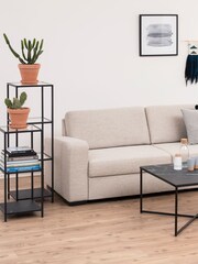 Actona Black Seaford Narrow Metal Bookcase with 2 Shelves - Image 1 of 5