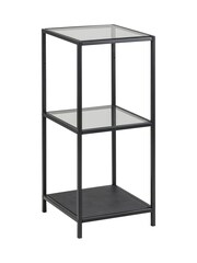 Actona Black Seaford Narrow Metal Bookcase with 2 Shelves - Image 2 of 5