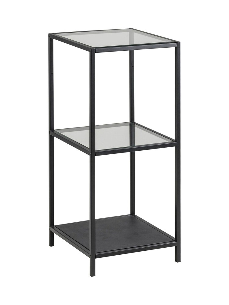 Actona Black Seaford Narrow Metal Bookcase with 2 Shelves - Image 2 of 5