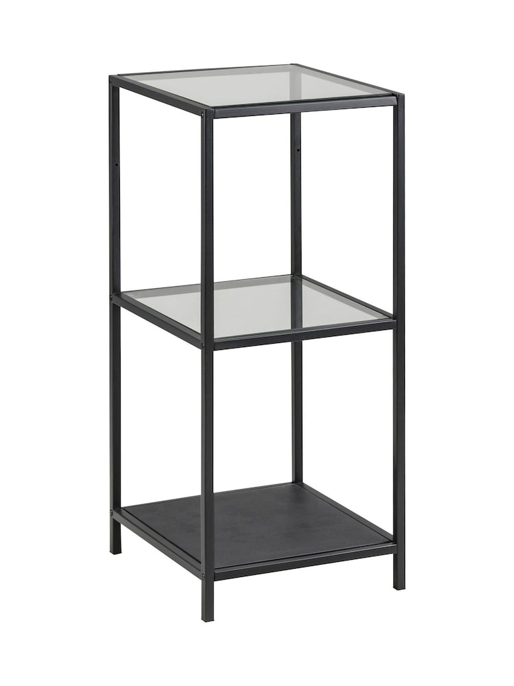 Actona Black Seaford Narrow Metal Bookcase with 2 Shelves - Image 2 of 5 Actona Black Seaford Narrow Metal Bookcase with 2 Shelves - Image 2 of 5