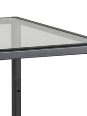 Actona Black Seaford Narrow Metal Bookcase with 2 Shelves - Image 4 of 5