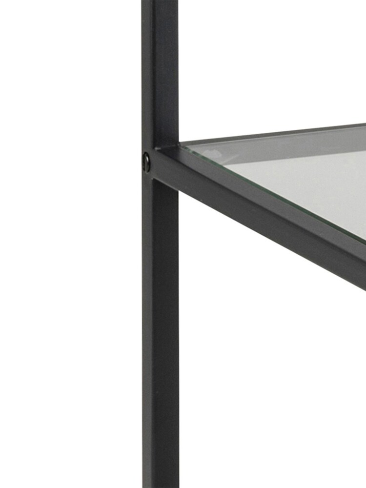 Actona Black Seaford Narrow Metal Bookcase with 2 Shelves - Image 5 of 5