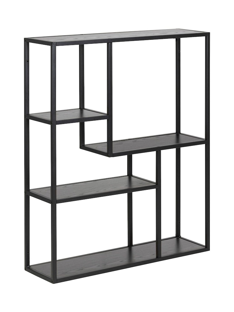 Actona Black Seaford Metal Wall Shelf with 3 Additional Shelves - Image 2 of 4 Actona Black Seaford Metal Wall Shelf with 3 Additional Shelves - Image 2 of 4