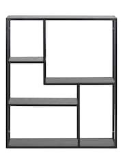 Actona Black Seaford Metal Wall Shelf with 3 Additional Shelves - Image 3 of 4