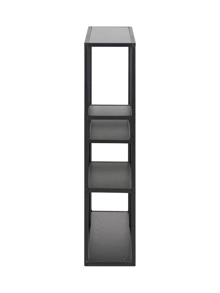 Actona Black Seaford Metal Wall Shelf with 3 Additional Shelves - Image 4 of 4 Actona Black Seaford Metal Wall Shelf with 3 Additional Shelves - Image 4 of 4