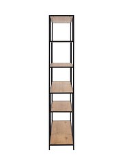 Actona Black Oak Seaford Bookcase with 5 Shelves - Image 4 of 6