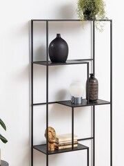 Actona Black Infinity Bookcase with 4 Shelves - Image 2 of 6