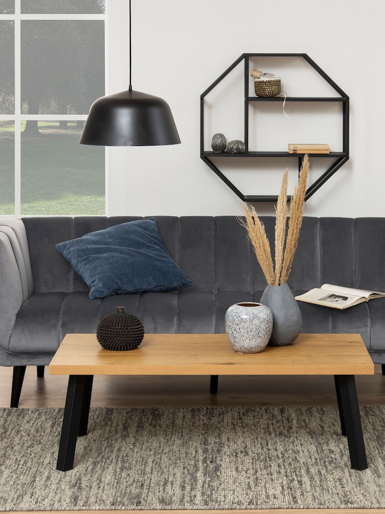 Actona Black Seaford Octagonal Metal Wall Shelf - Image 1 of 6