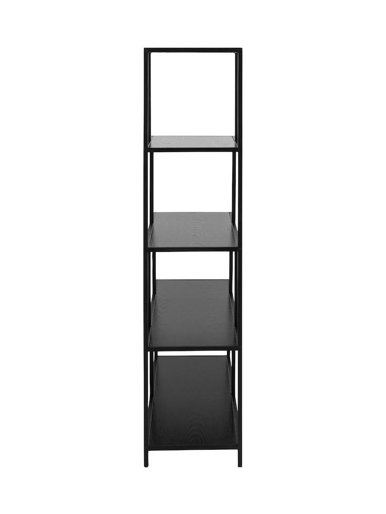 Actona Black Seaford Bookcase with 4 Shelves - Image 3 of 3