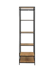 Actona Black Oak Seaford Metal Clothes Rack with 5 Shelves - Image 5 of 6