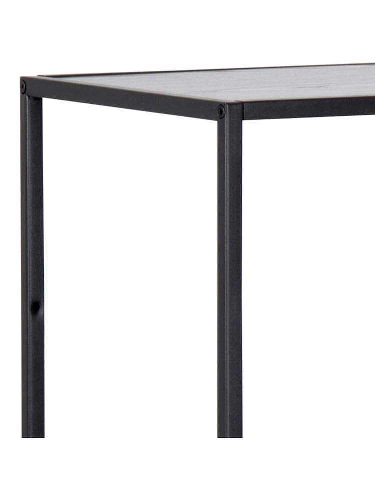 Actona Black Seaford Metal Asymmetrical Bookcase with 3 Shelves - Image 6 of 6