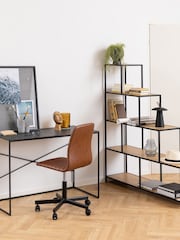 Actona Black Oak Seaford Bookcase with 4 Shelves - Image 1 of 6
