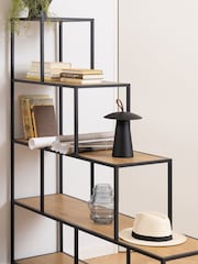 Actona Black Oak Seaford Bookcase with 4 Shelves - Image 2 of 6