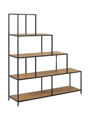 Actona Black Oak Seaford Bookcase with 4 Shelves - Image 3 of 6