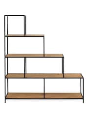 Actona Black Oak Seaford Bookcase with 4 Shelves - Image 4 of 6