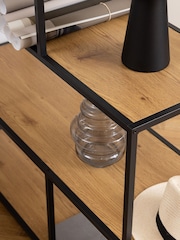 Actona Black Oak Seaford Bookcase with 4 Shelves - Image 6 of 6