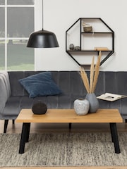 Actona Black Oak Seaford Octagonal Metal Wall Shelf - Image 1 of 6