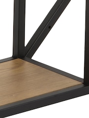 Actona Black Oak Seaford Octagonal Metal Wall Shelf - Image 6 of 6