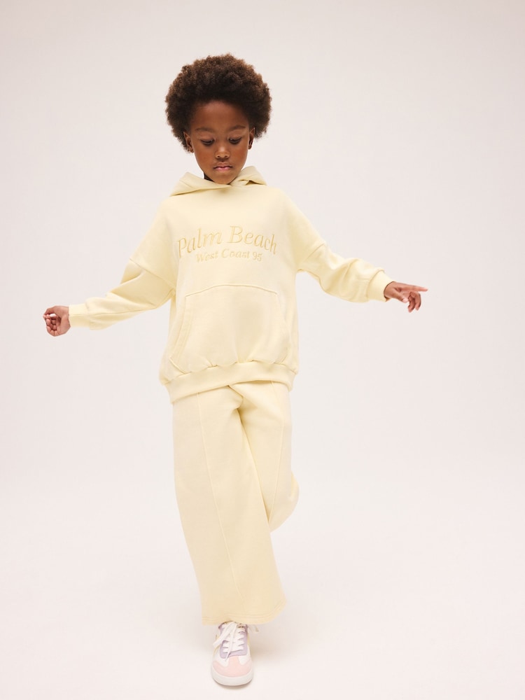 Yellow Embroidered Detail Hoodie (3-16yrs) - Image 1 of 10 Yellow Embroidered Detail Hoodie (3-16yrs) - Image 1 of 10