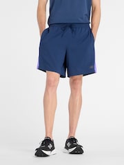 New Balance Navy Fast Days 7inch Shorts - Image 1 of 6