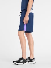 New Balance Navy Fast Days 7inch Shorts - Image 3 of 6