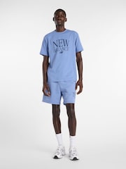 New Balance Blue Reimagined 7inch Fleece Shorts - Image 4 of 7