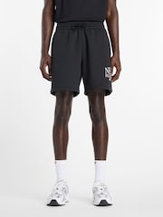 New Balance Black Reimagined 7inch Fleece Shorts - Image 1 of 7