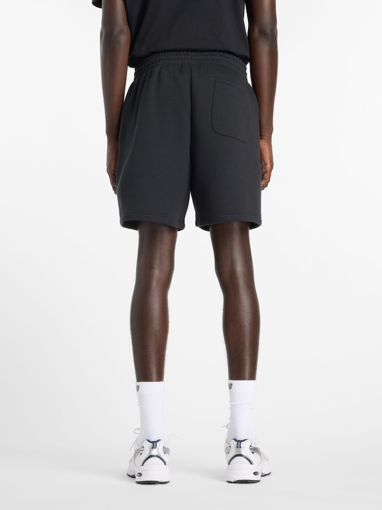 New Balance Black Reimagined 7inch Fleece Shorts - Image 2 of 7