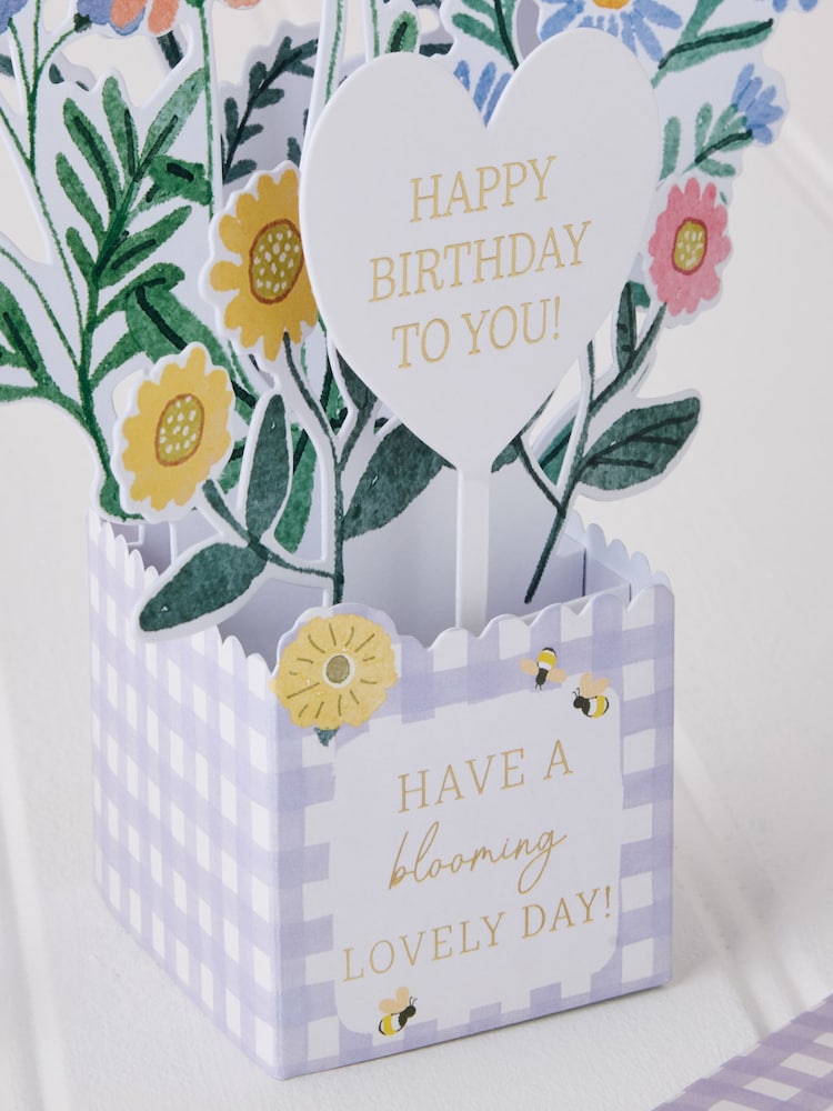 Pretty Floral Birthday Pop Up Card - Image 2 of 2 Pretty Floral Birthday Pop Up Card - Image 2 of 2