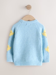 Blue Chick Knitted Crew Neck Jumper (3mths-7yrs) - Image 6 of 9