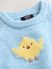 Blue Chick Knitted Crew Neck Jumper (3mths-7yrs) - Image 7 of 9
