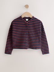 Navy/Red Textured Striped Cardigan (3-16yrs) - Image 6 of 9
