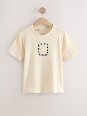 Ecru Graphic Shell Short Sleeve Crew Neck T-Shirt - Image 1 of 3