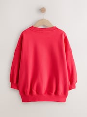 Red Embroidered Detail Sweatshirt (3-16yrs) - Image 6 of 8