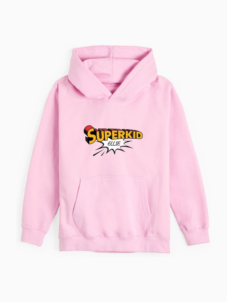 Personalised Boys Superkid Hoodie by Stitch Style - Image 1 of 4