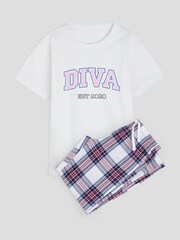 Personalised Girls Diva Pyjamas by Stitch Style - Image 1 of 4