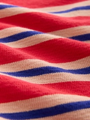 Red/Blue Striped Long Sleeve Collared Rugby Polo Top - Image 3 of 3