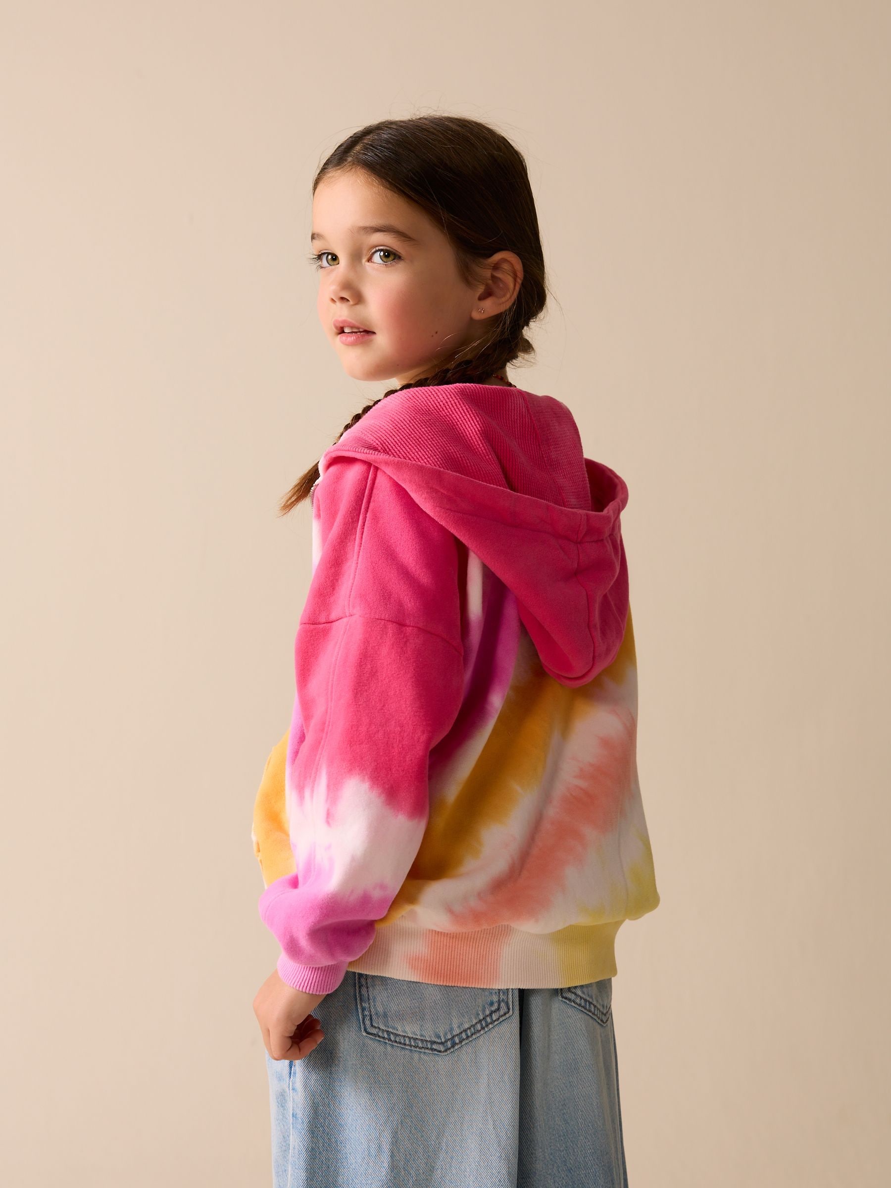 Comprar Tie Dye Rosa Multicolorido - Zip Up Hoodie (3-16yrs) from