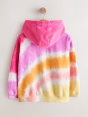 Pink Multi Tie Dye - هودي بسحاب كامل (3-16 سنة) - صورة 6 من 8