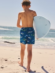 Blue Shark Printed Swim Shorts (3-16yrs) - Image 3 of 9