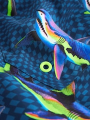 Blue Shark Printed Swim Shorts (3-16yrs) - Image 8 of 9