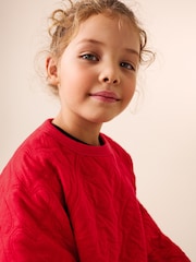 Red Heart Quilted Sweatshirt (3-16yrs) - Image 5 of 9