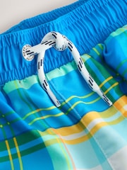 Multicoloured Check Printed Swim Shorts (3-16yrs) - Image 7 of 9