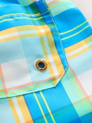 Multicoloured Check Printed Swim Shorts (3-16yrs) - Image 8 of 9