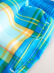 Multicoloured Check Printed Swim Shorts (3-16yrs) - Image 9 of 9