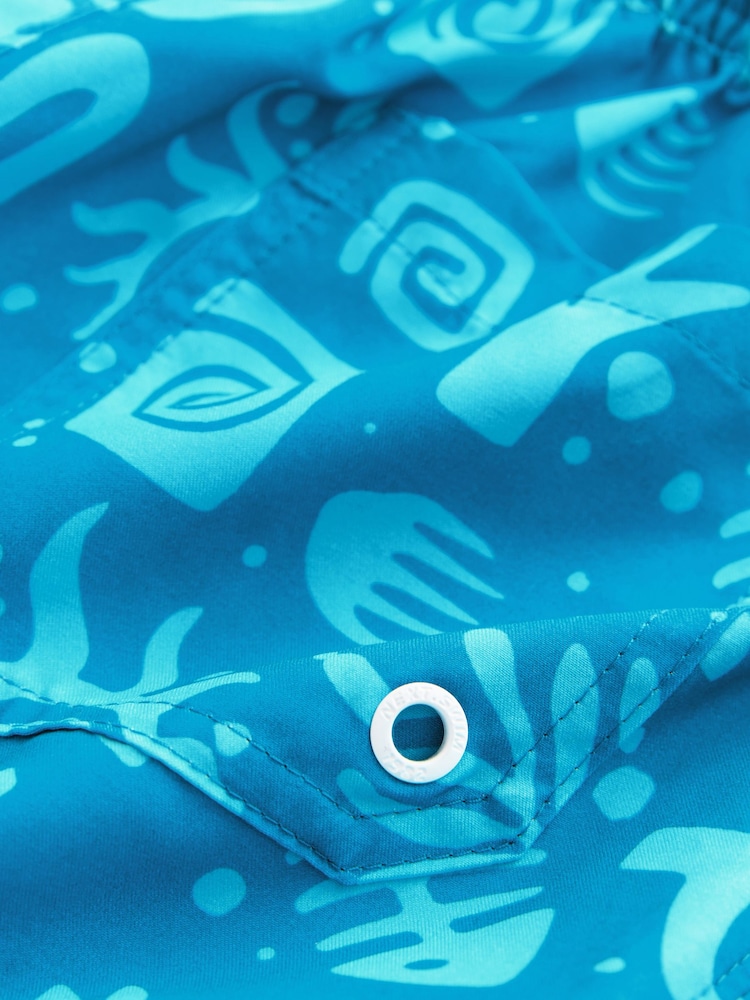 Blue Printed Swim Shorts (3-16yrs) - Image 9 of 9