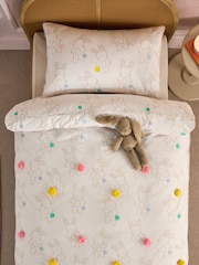 Bunny Poms Duvet Cover and Pillowcase Set - Image 2 of 4