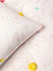 Bunny Poms Duvet Cover and Pillowcase Set - Image 4 of 4
