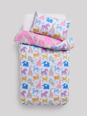 Blue Safari Animals Duvet Cover and Pillowcase Set - Image 1 of 3