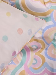 Pink/Orange Bright Rainbow Duvet Cover and Pillowcase Set - Image 7 of 7